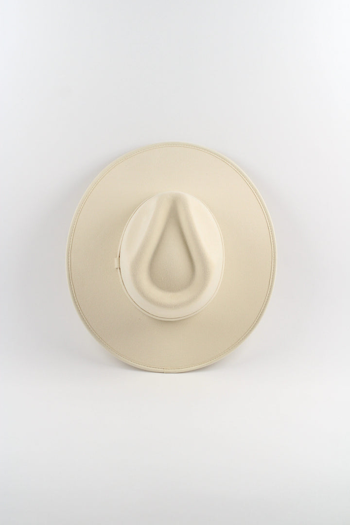 Vegan Suede Rancher Hat- Buttercream