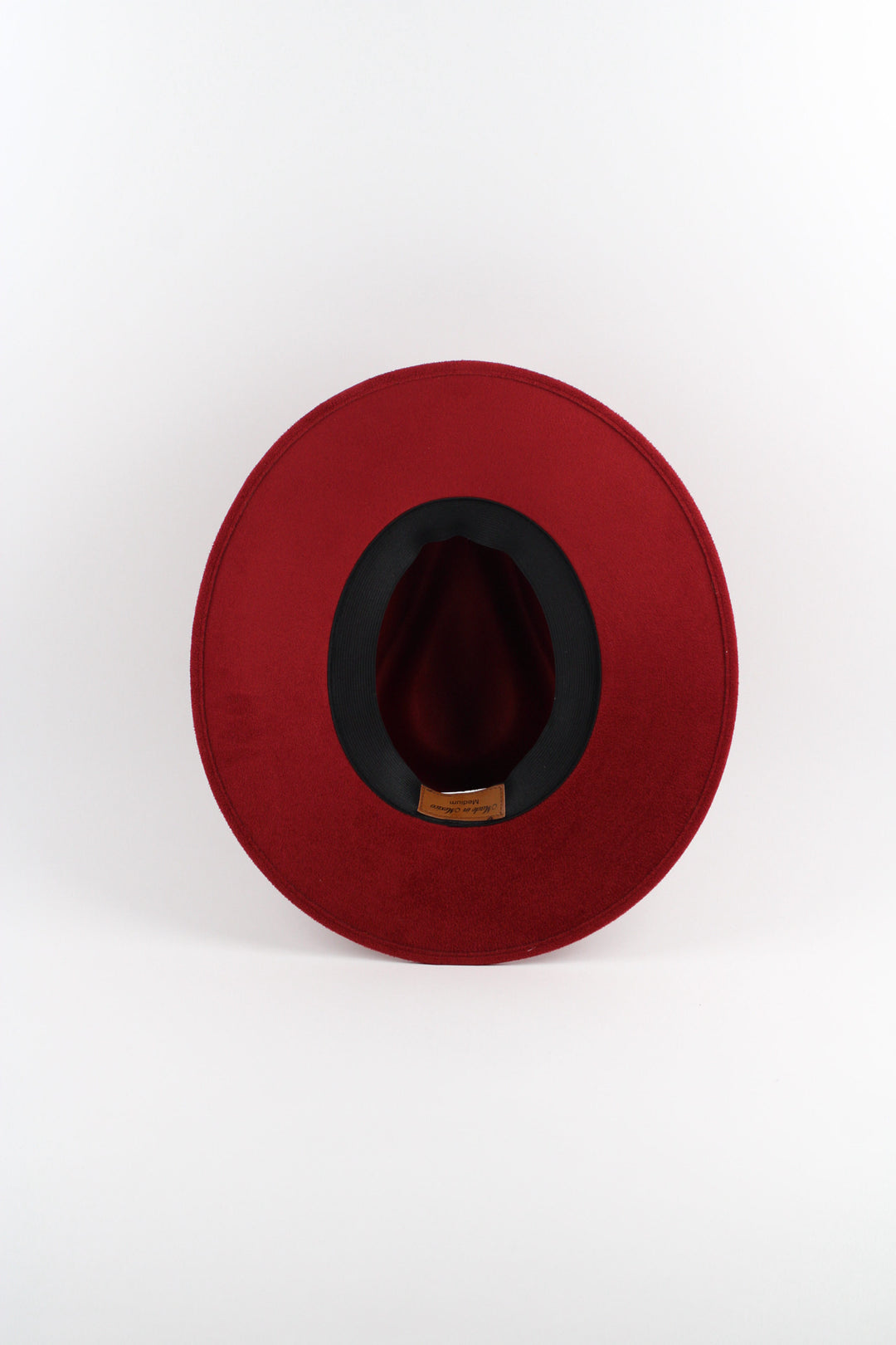 Vegan Suede Rancher Hat - Burgundy