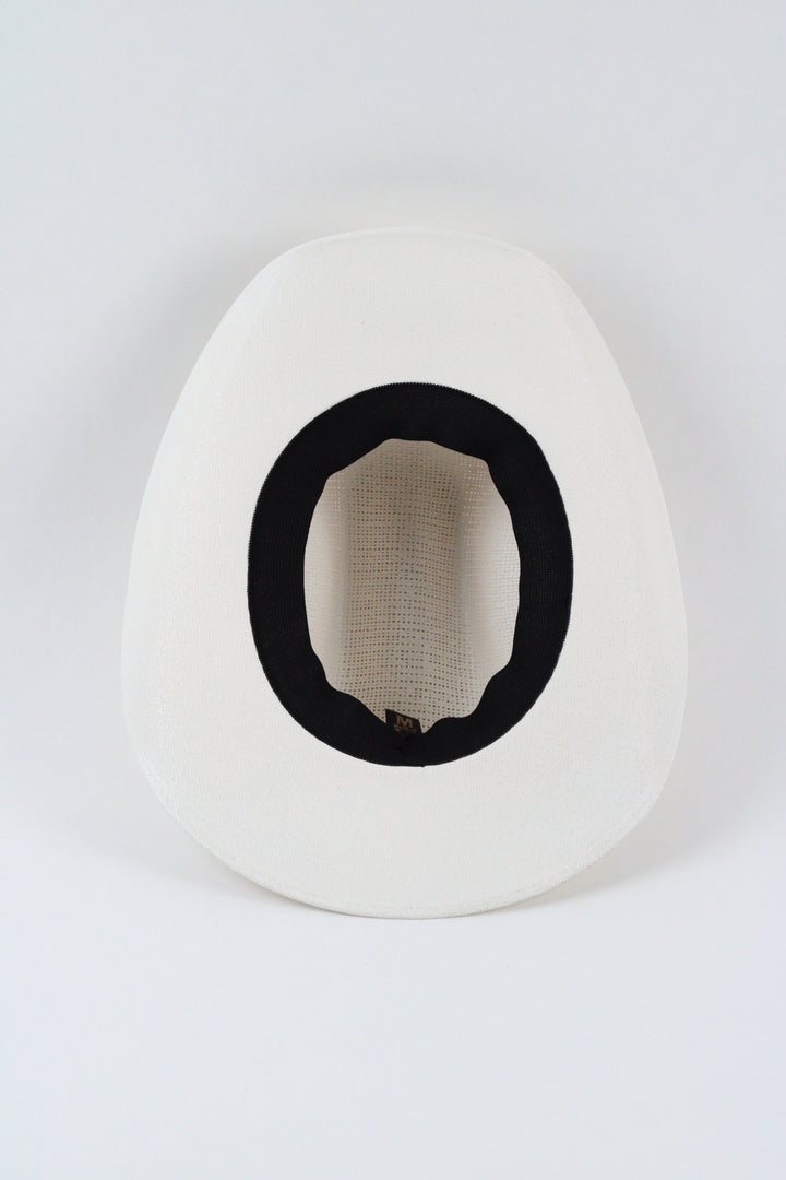 Kids Bullrider Mesh Top Structured Cowboy Hat - White