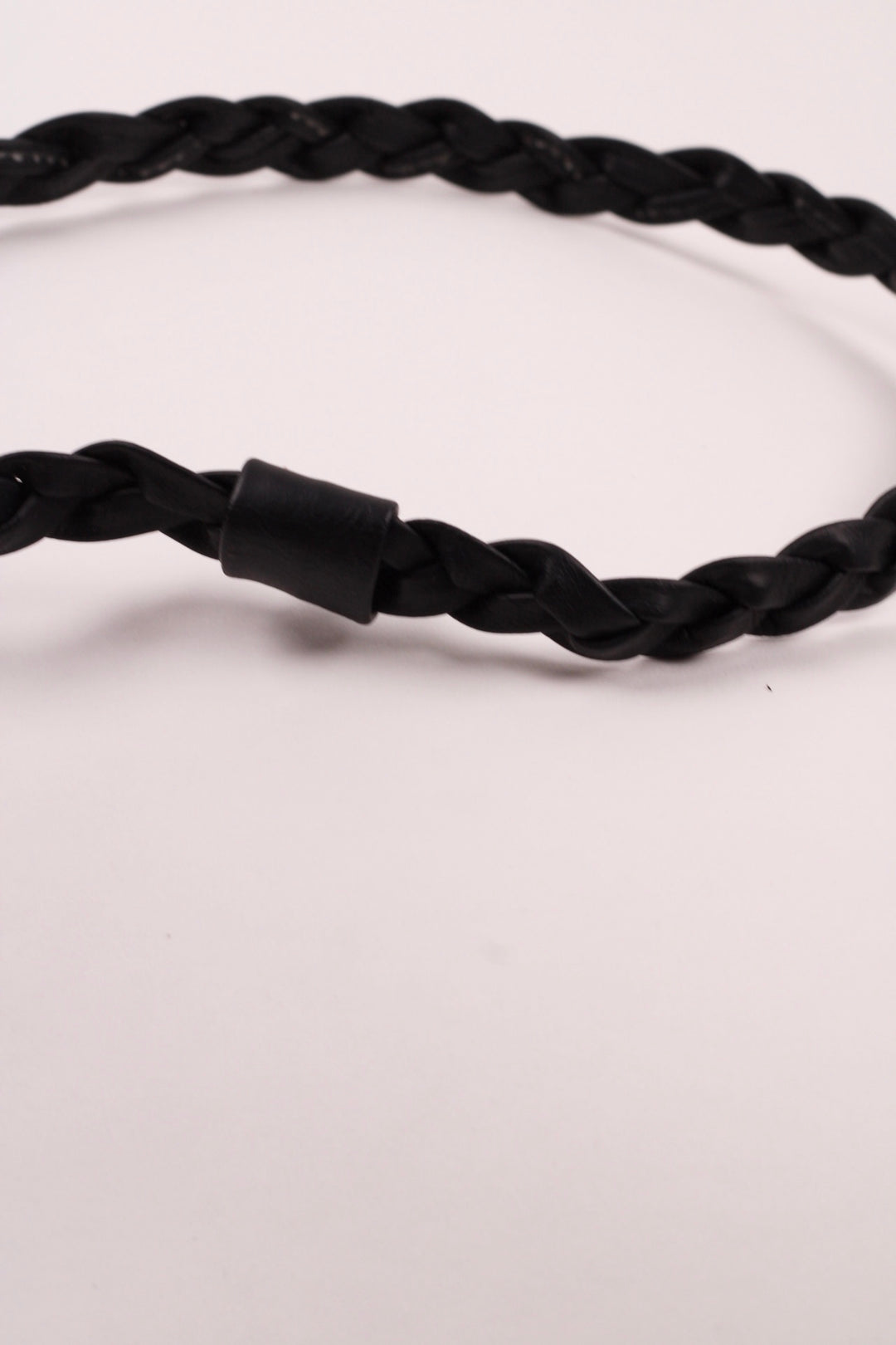 Forged Braided Faux Leather Hat Band