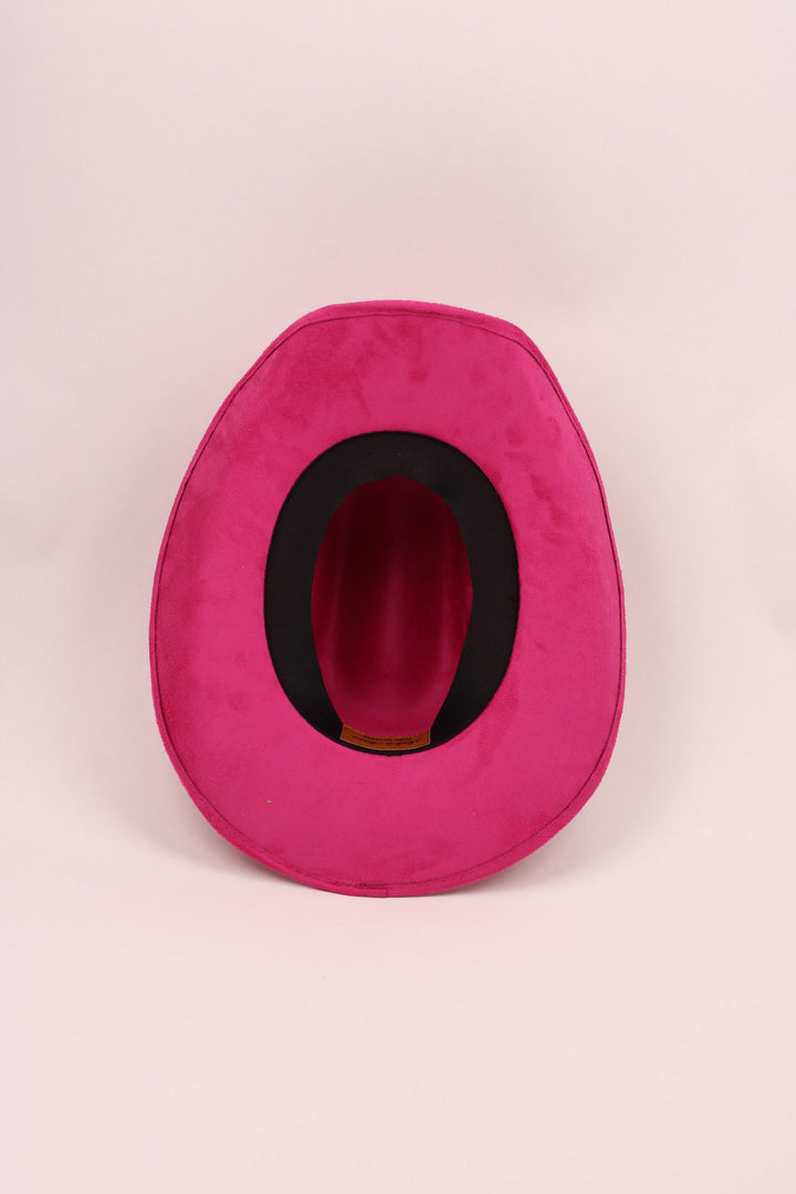 Kids Vegan Suede Austin Hat - Magenta