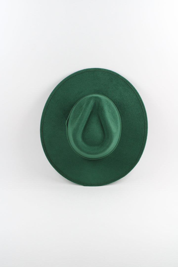 Vegan Suede Rancher Hat - Hunter Green