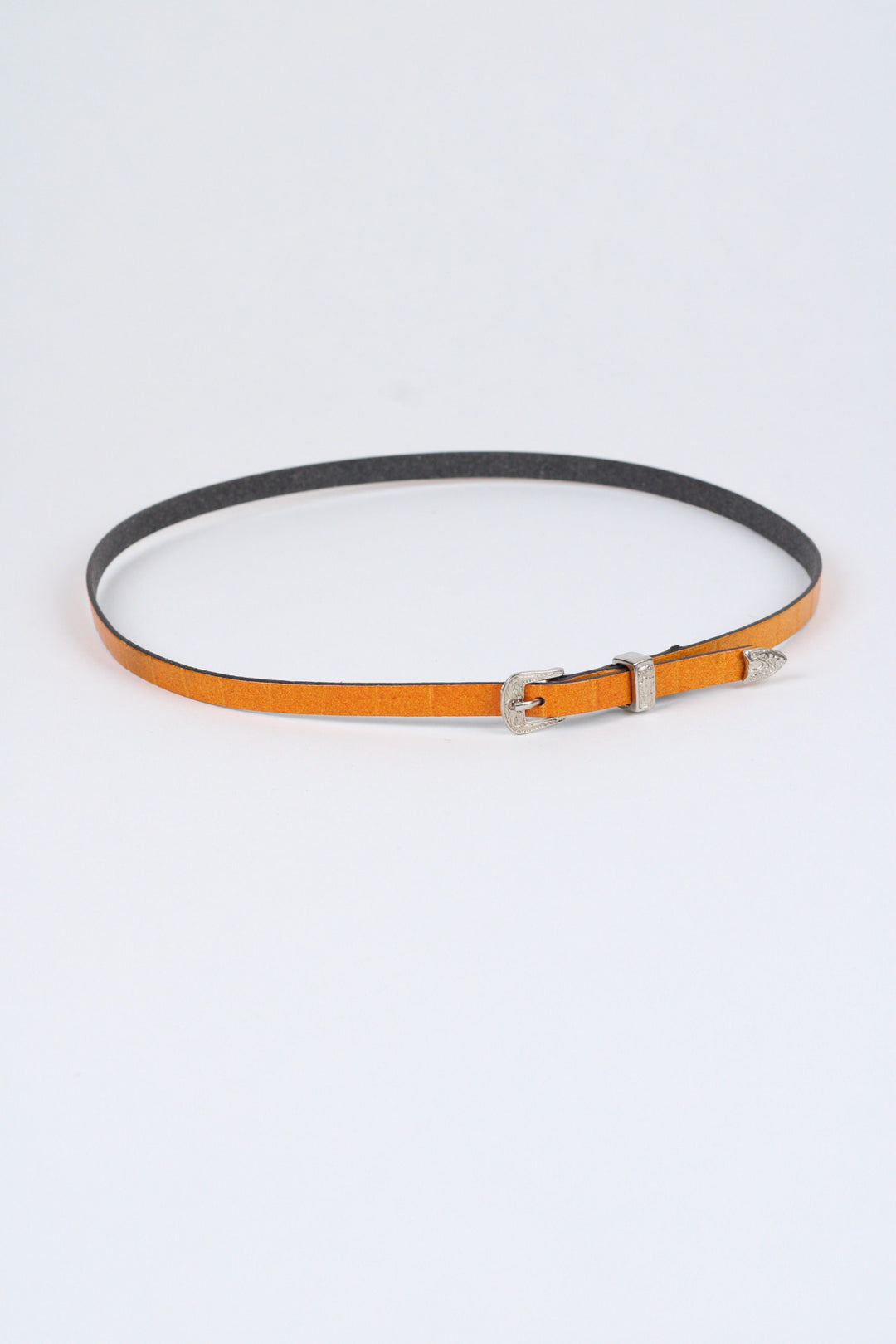 Crocodile Print Leather Hat Band w/ Buckle