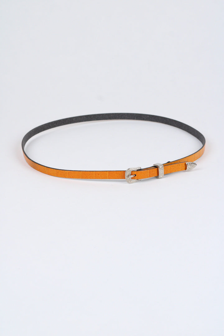 Crocodile Print Leather Hat Band w/ Buckle