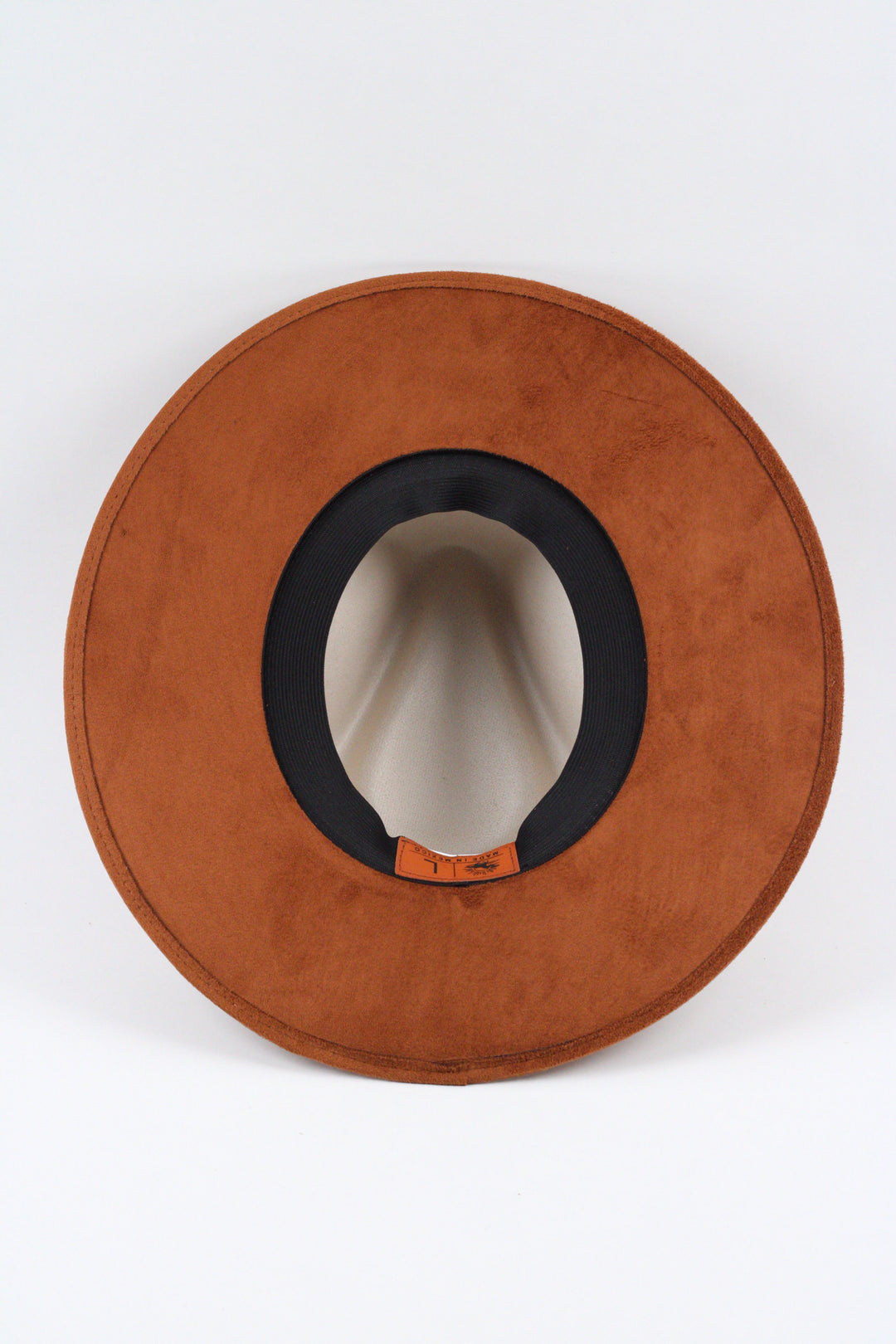 Vegan Suede Rancher Hat - Two Tone - Caramel + Ivory