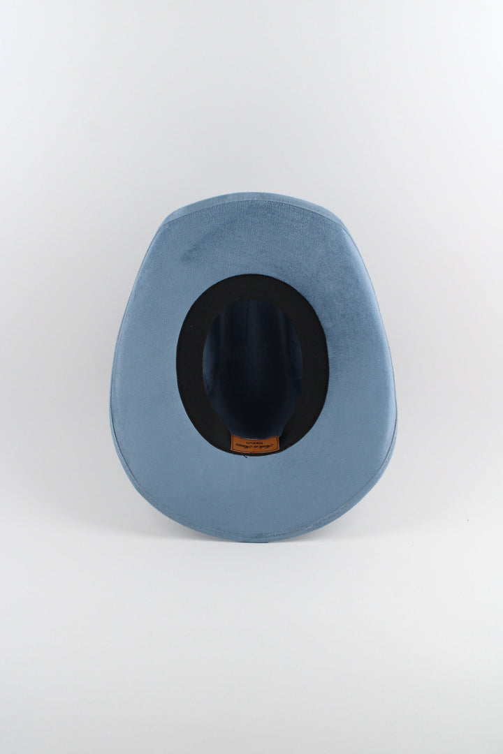 Austin Vegan Suede Cowboy Hat- Steel Blue