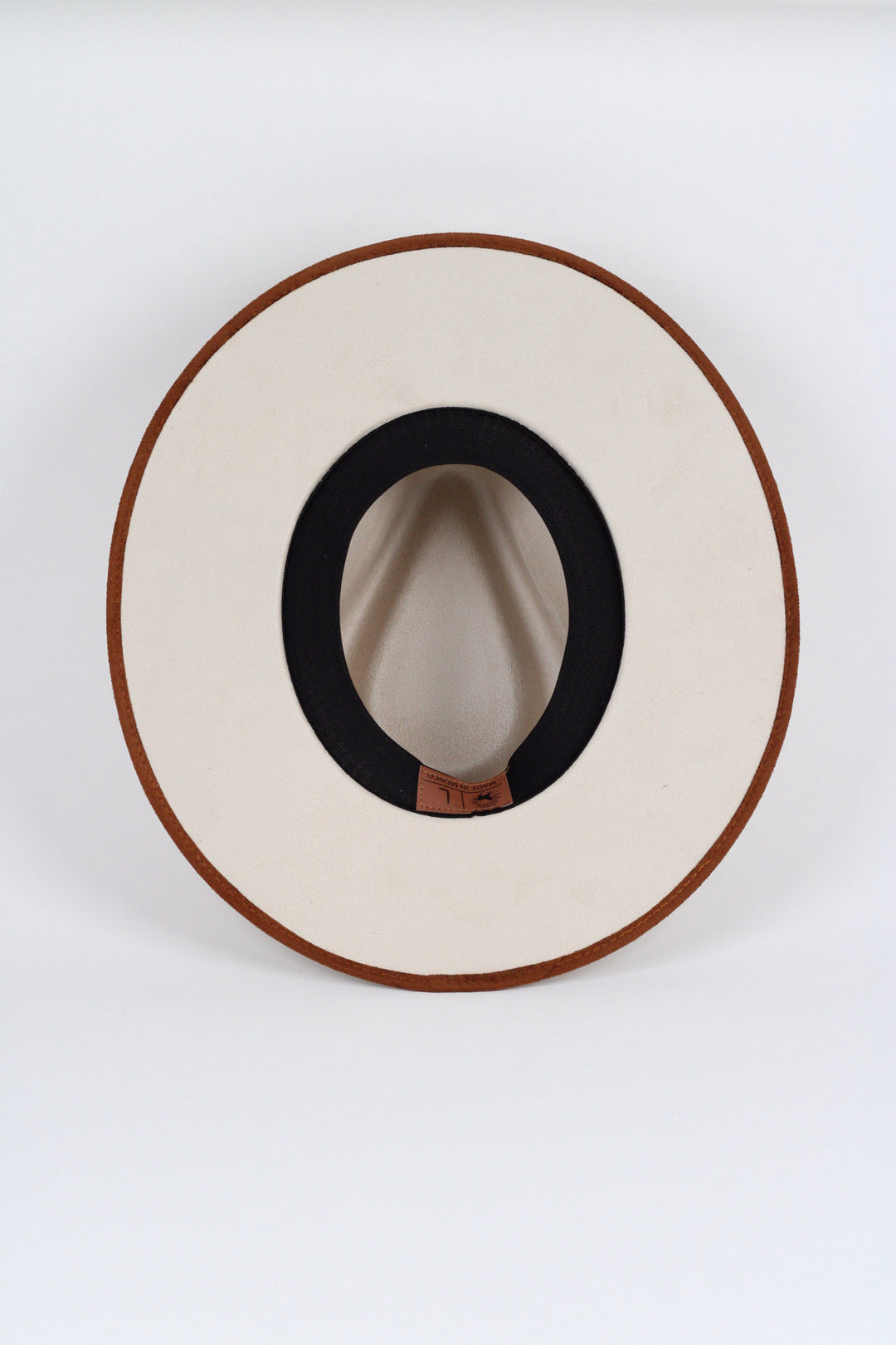 Vegan Suede Rancher Hat -Duo Tone - Ivory + Caramel