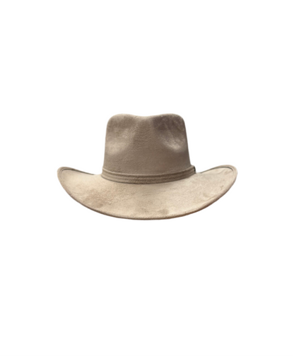 Amarillo Vegan Suede Cowboy Rancher Hat- Sand