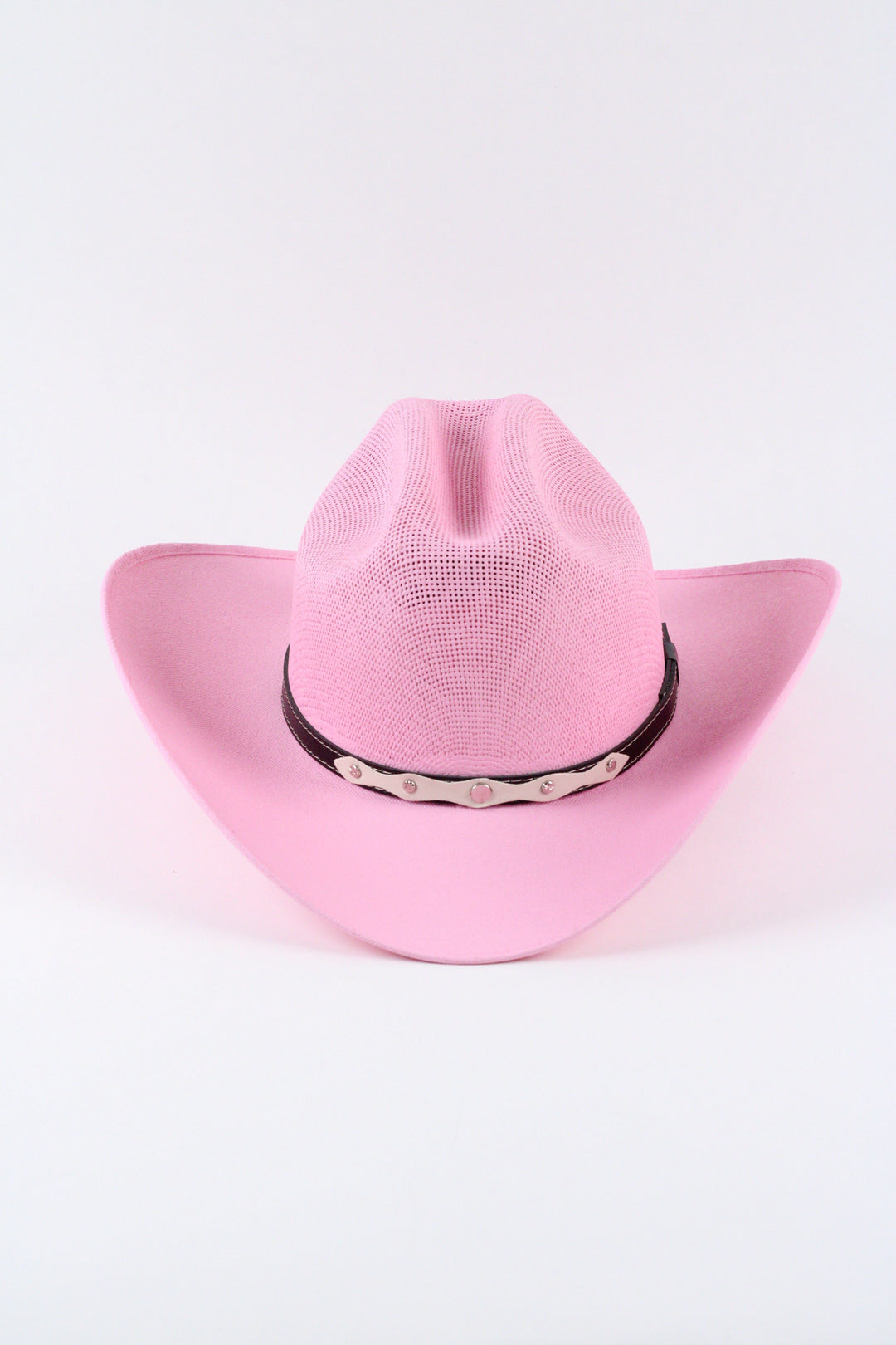 Luckenbach Cattlemen Mesh Top Structured Cowboy Hat - Pink