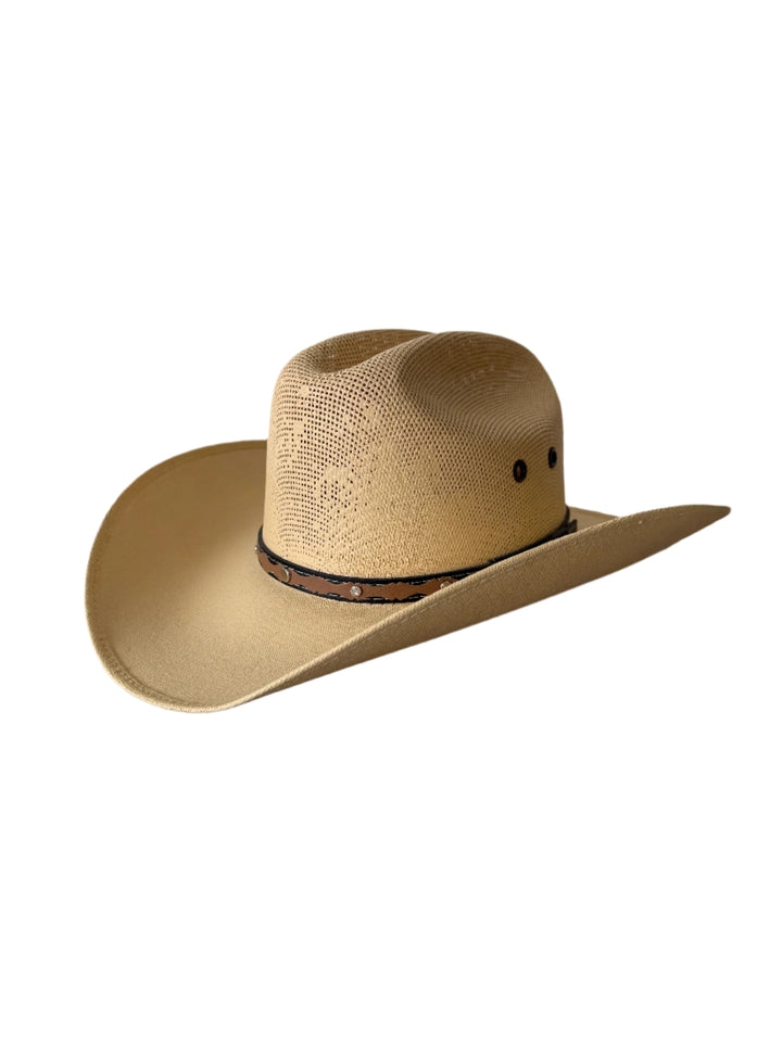 Luckenbach Mesh Top Structured Cowboy Hat - Natural