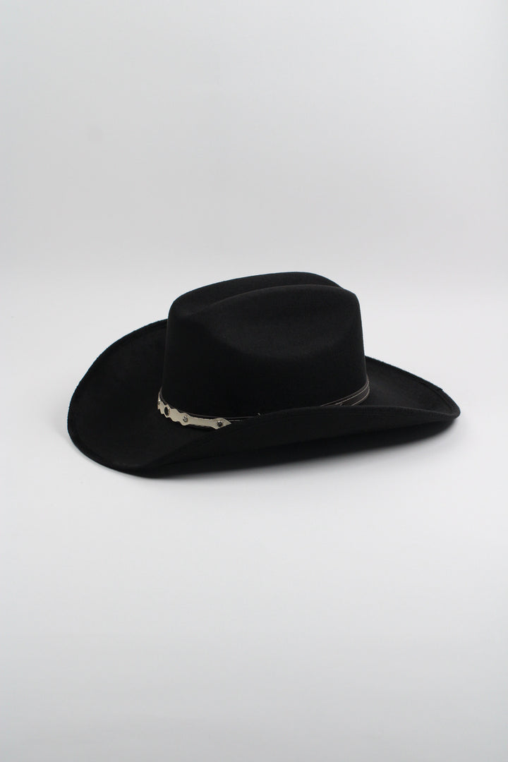 Texana Vegan Suede Cowboy Hat - Black
