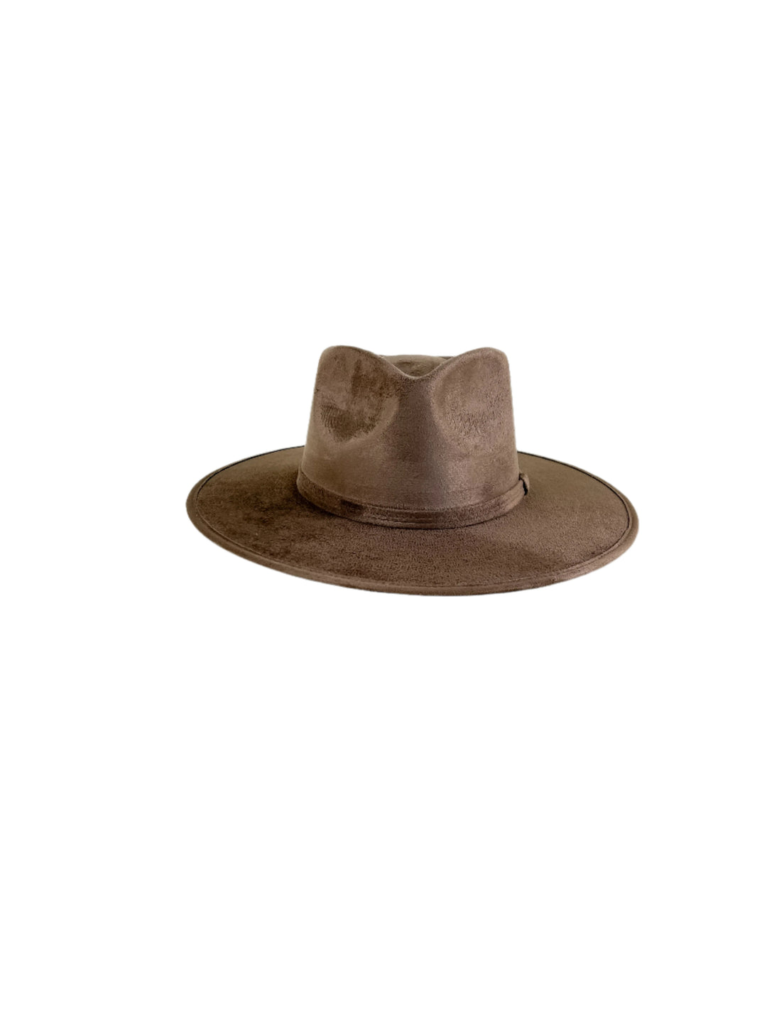 Vegan Suede Teardrop Hat - Mocha