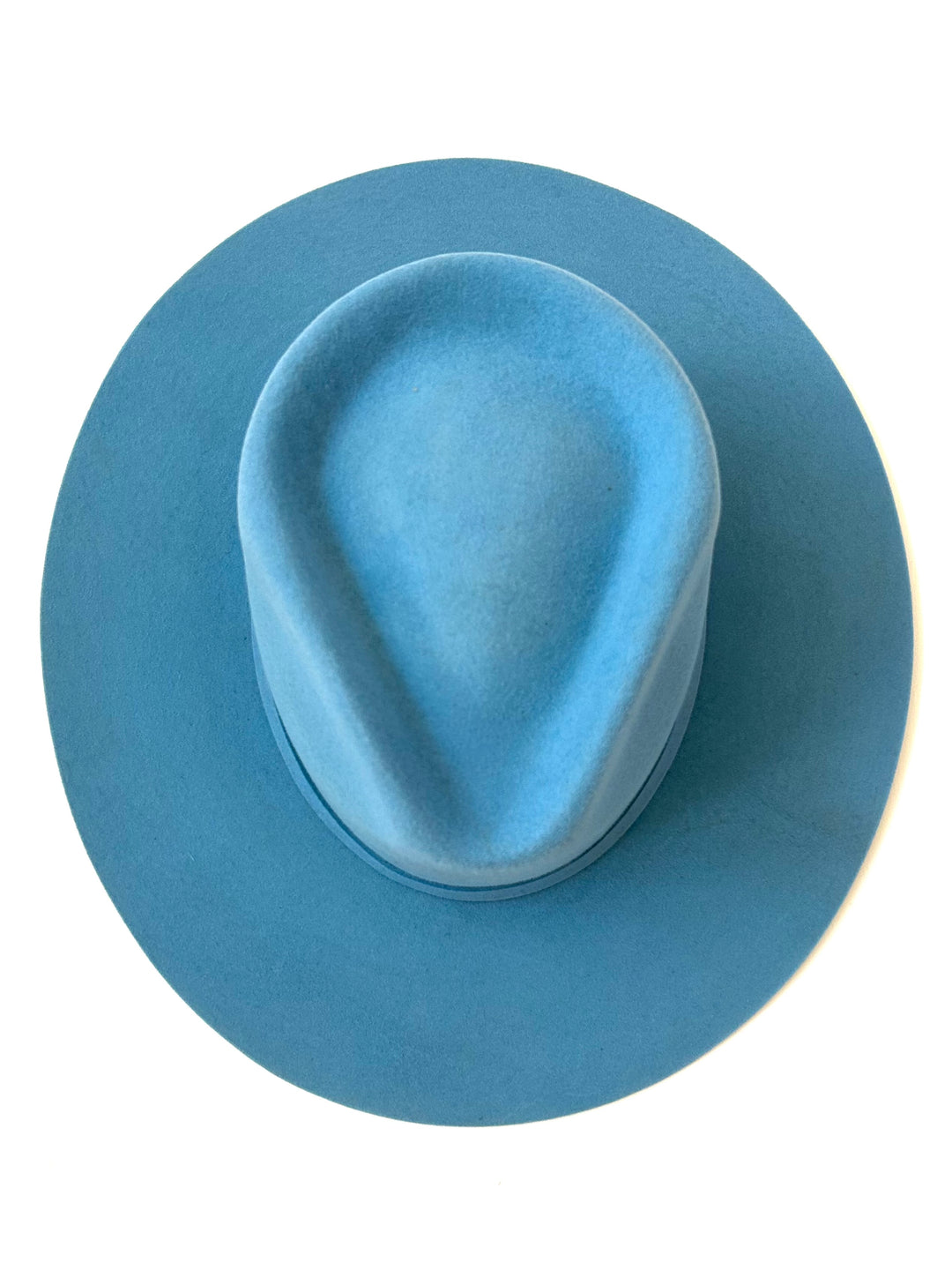 Emery Merino Wool Teardrop Rancher Hat - Sky Blue