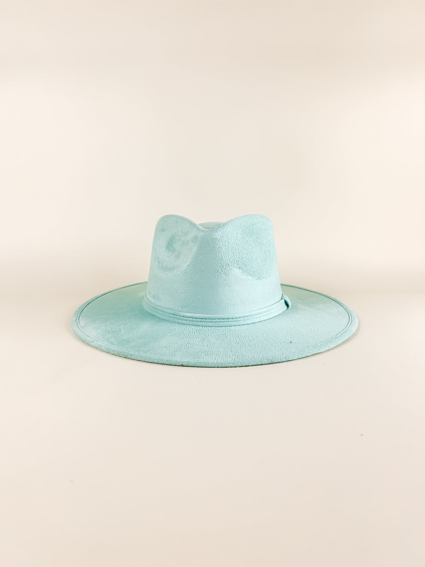 Vegan Suede Teardrop Hat- Mint