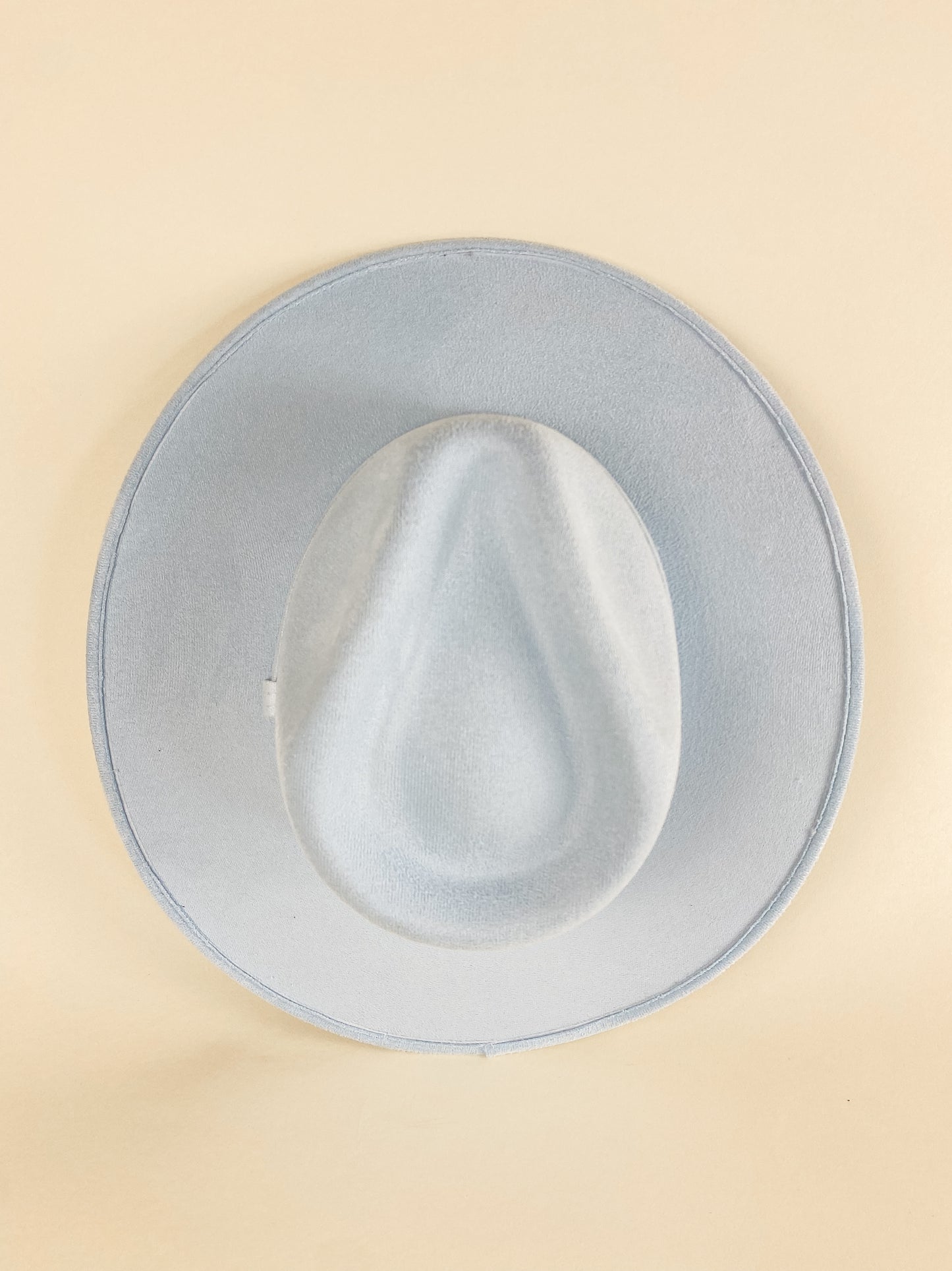 Vegan Suede Rancher Hat - Sky Blue