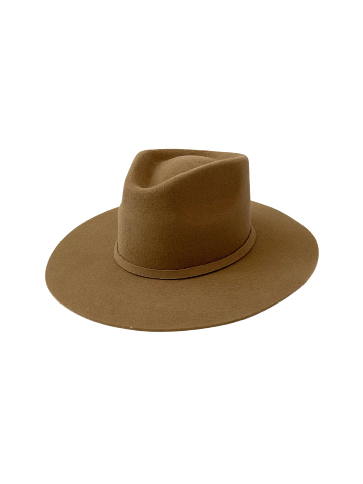 Emery Merino Wool Teardrop Rancher Hat - Cinnamon Brown