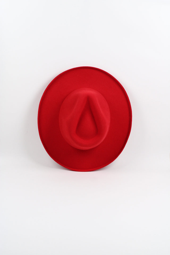 Risen West - Tucson Pencil Brim Rancher - Wool Felt - Red