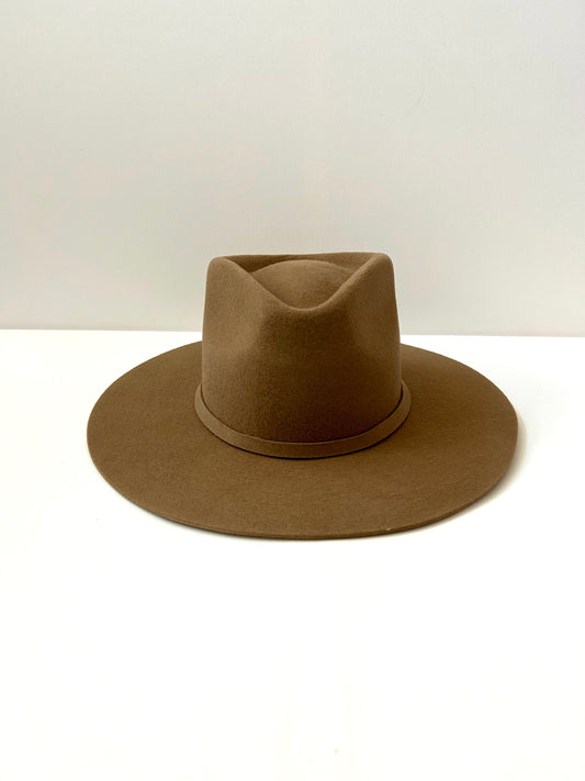 PREORDER Emery Merino Wool Teardrop Rancher Hat - Cinnamon Brown