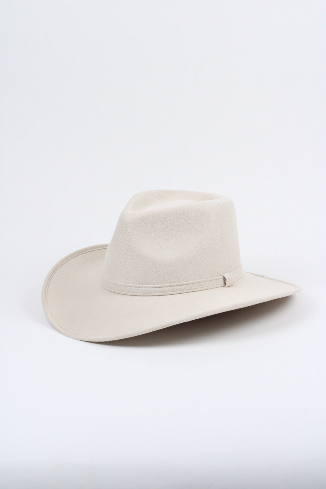Amarillo Vegan Suede Cowboy Rancher Hat- Ivory