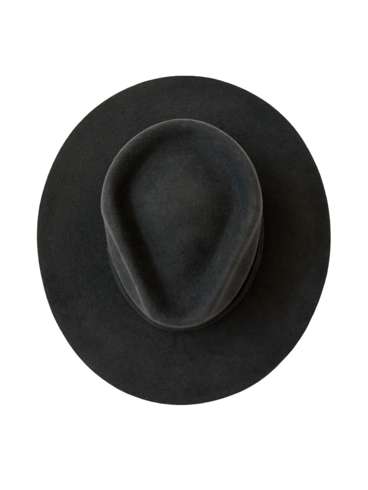 Emery Merino Wool Teardrop Rancher Hat - Charcoal Grey