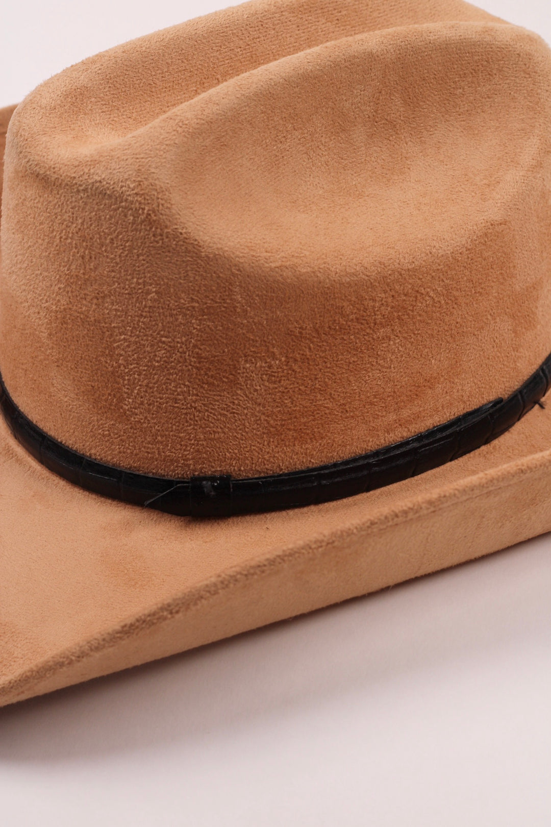 Leather Crocodile Hat Band / Black
