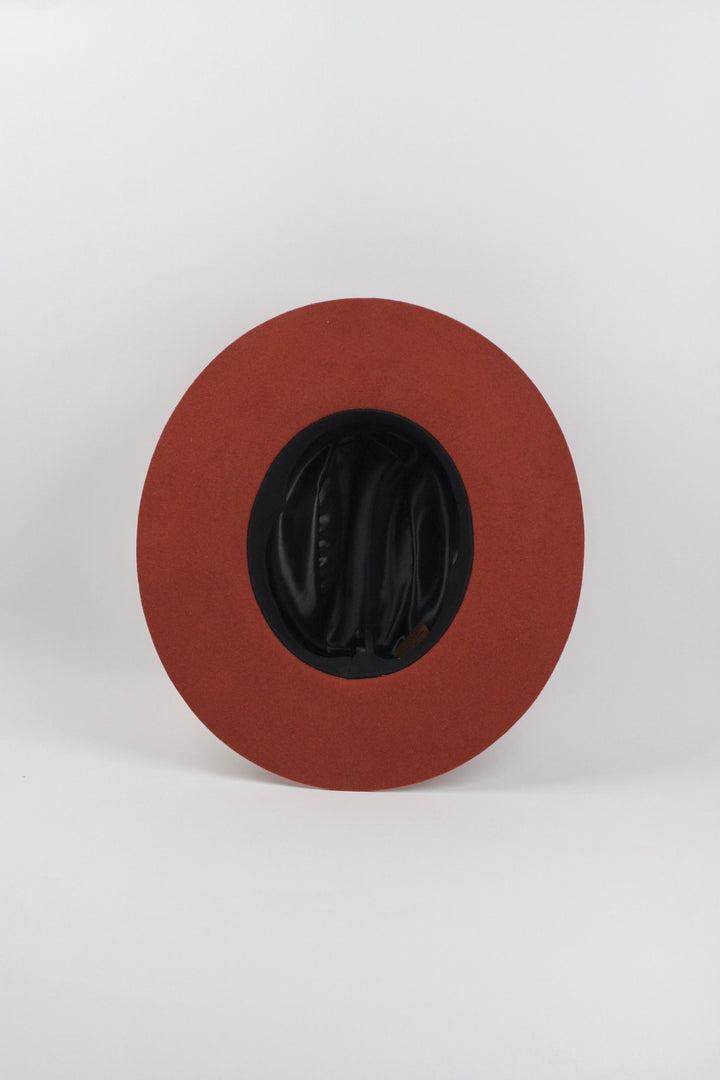 The Quinn Cattlemen Wool Felt Hat - Brick