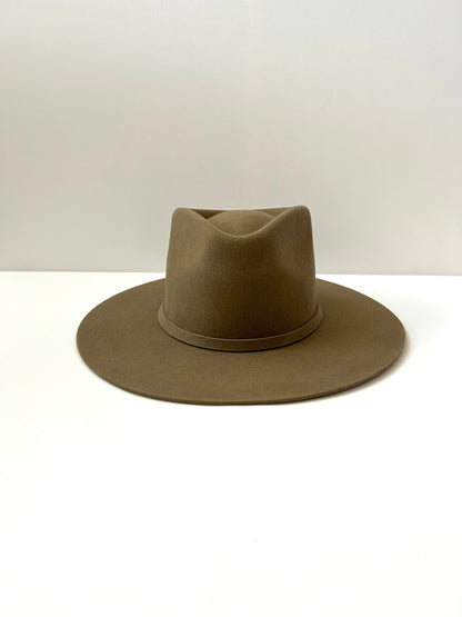 Emery Merino Wool Teardrop Rancher Hat - Coffee