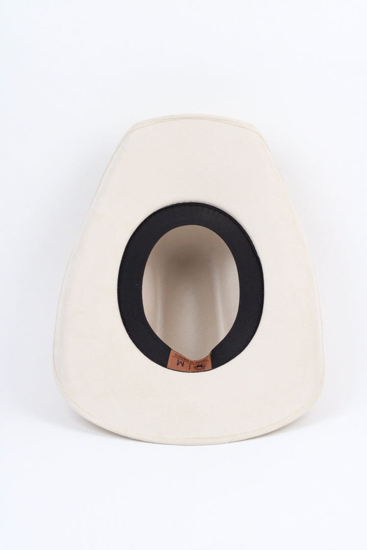 Austin Vegan Suede Cowboy Hat Classic - Ivory