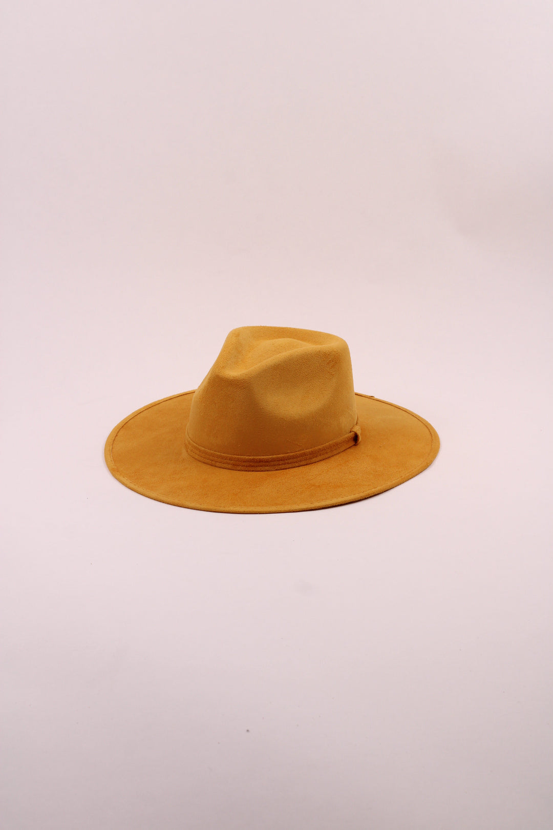 Vegan Suede Rancher Hat - Mustard
