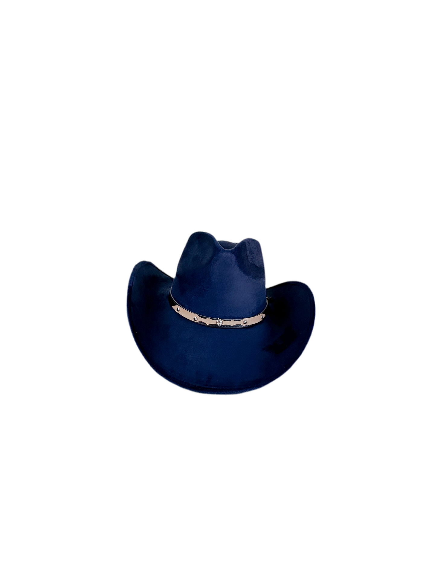 Santa Fe Vegan Suede Cowboy Rancher Hat- Navy