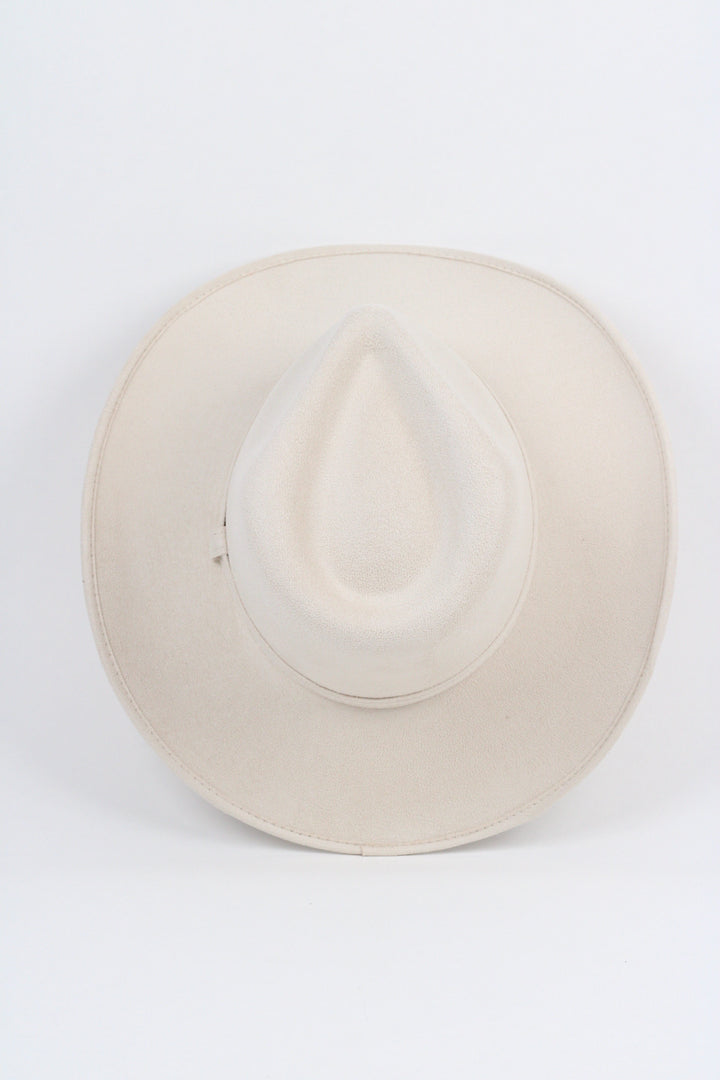 Amarillo Vegan Suede Cowboy Rancher Hat- Ivory