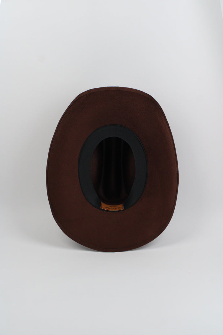 Texana Vegan Suede Cowboy Hat - Chocolate