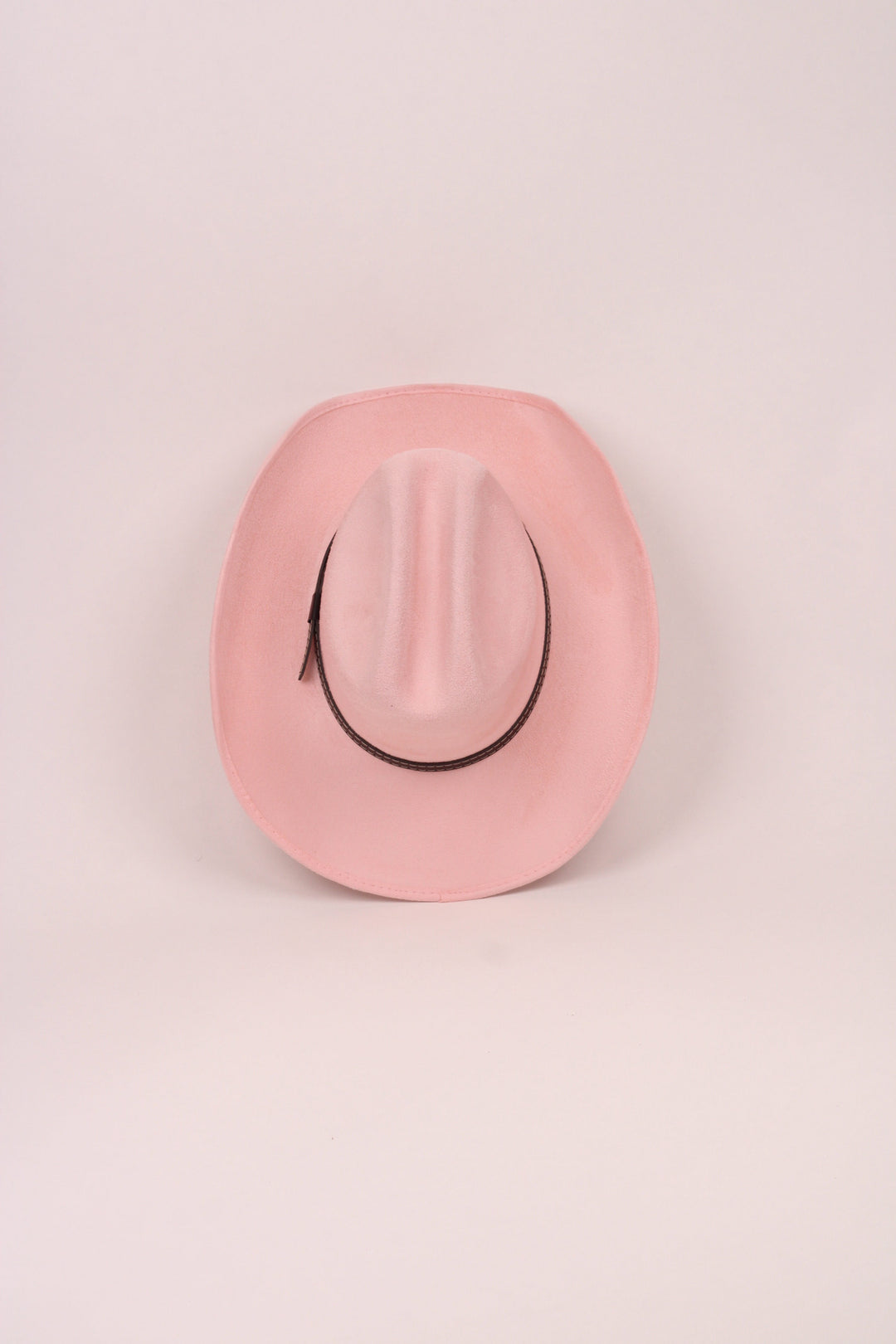 Texana Vegan Suede Cowboy Hat - Blush Pink