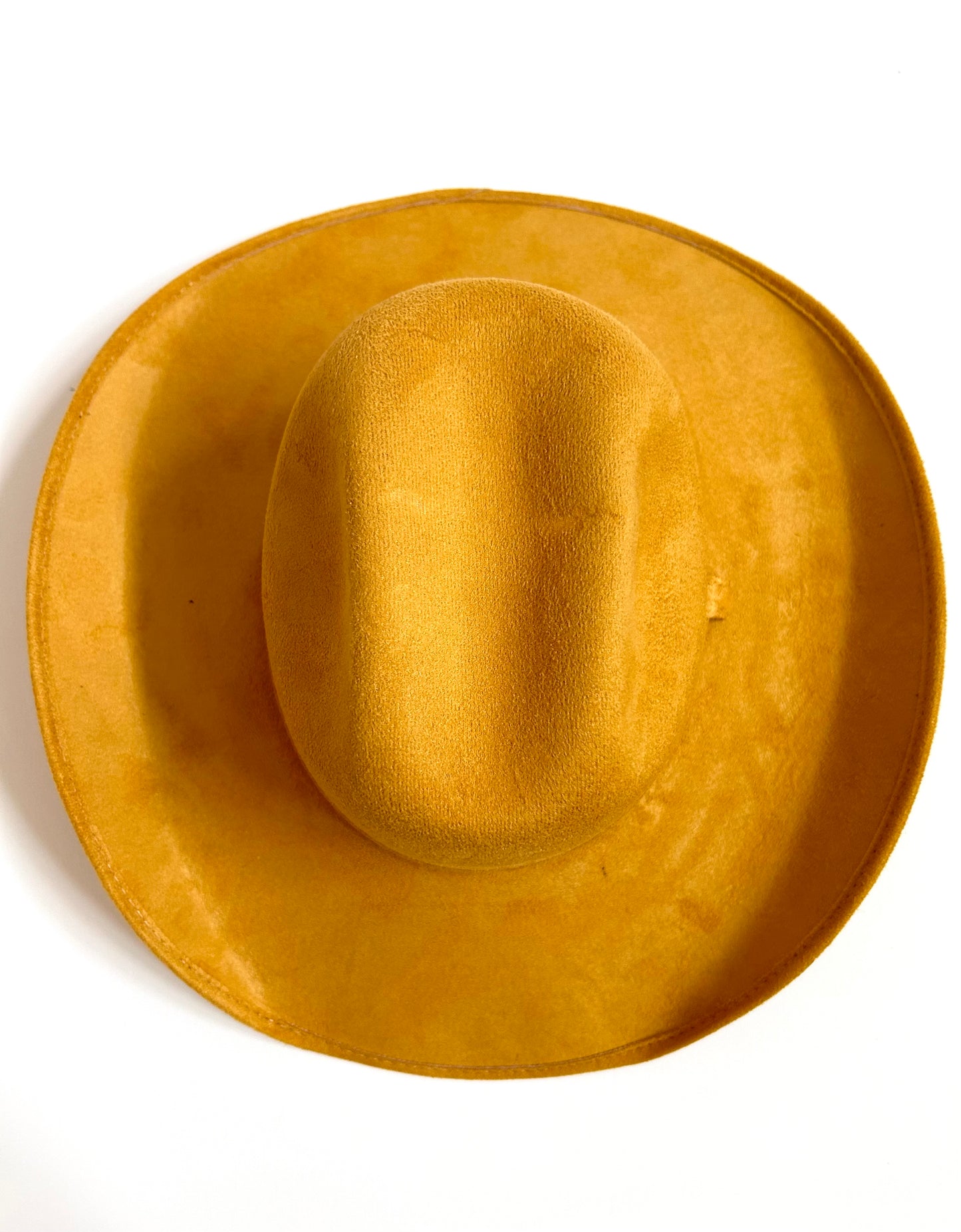 Imperfect Vegan Suede Hat - Austin - Mustard 2