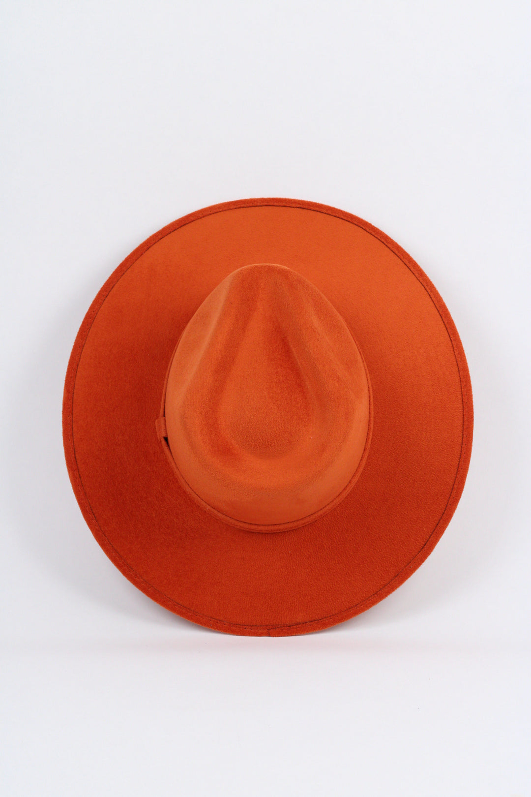 Vegan Suede Rancher Hat - Orange
