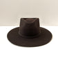 Emery Merino Wool Teardrop Rancher Hat - Espresso Brown