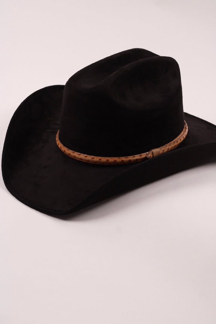 Leather Ostrich Hat Band  / Nude