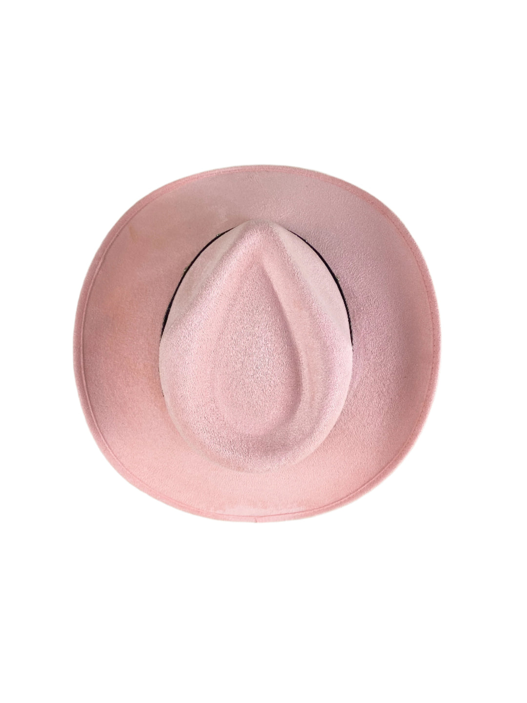 Santa Fe Vegan Suede Cowboy Rancher Hat- Blush Pink
