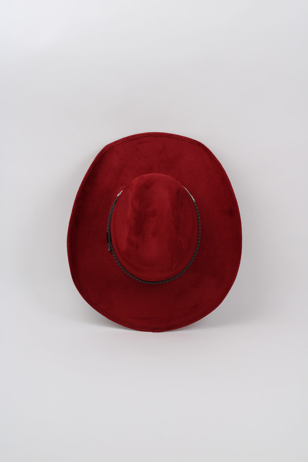 Austin Vegan Suede Cowboy Hat- Burgundy