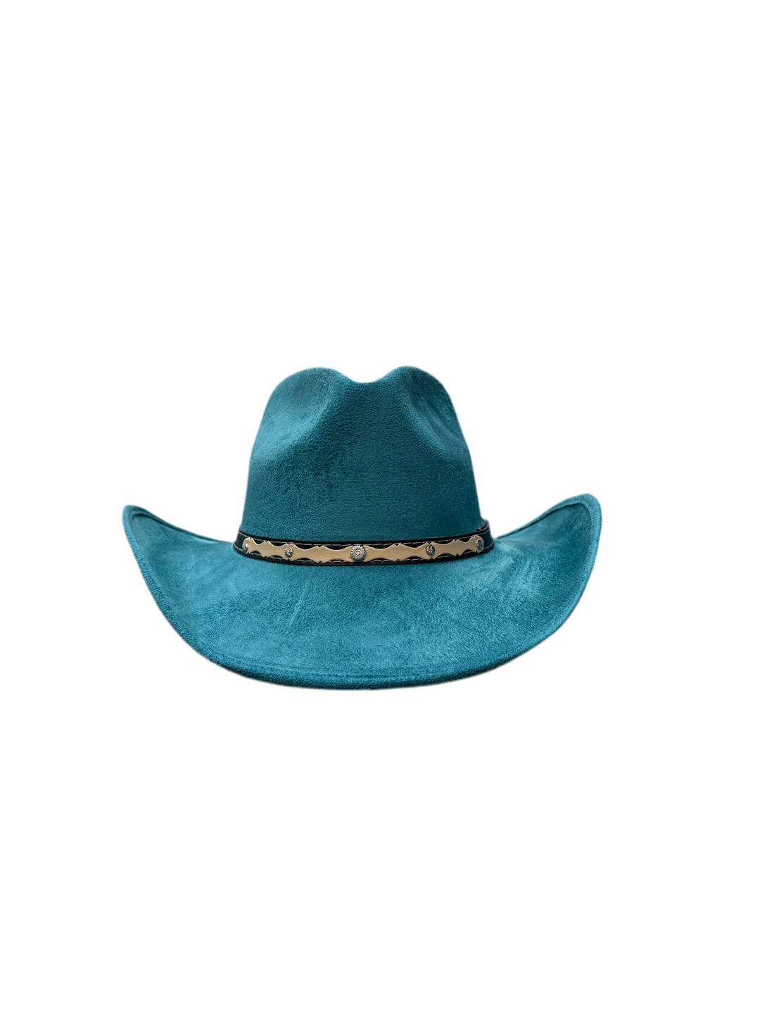 Santa Fe Vegan Suede Cowboy Rancher Hat- turquoise