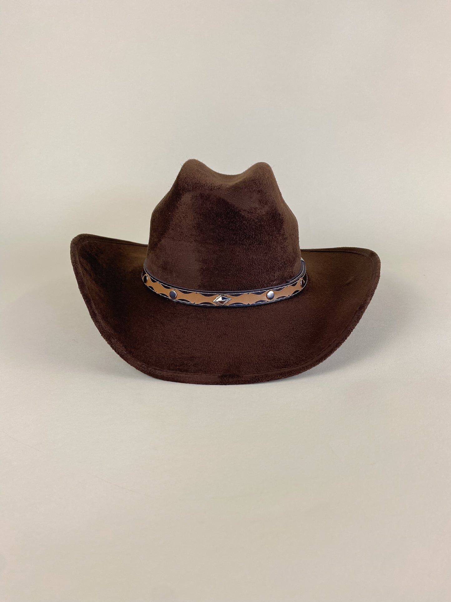 Kids Vegan Suede Austin Hat - Chocolate