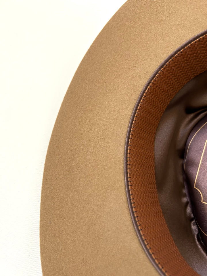 Emery Merino Wool Teardrop Rancher Hat - Cinnamon Brown