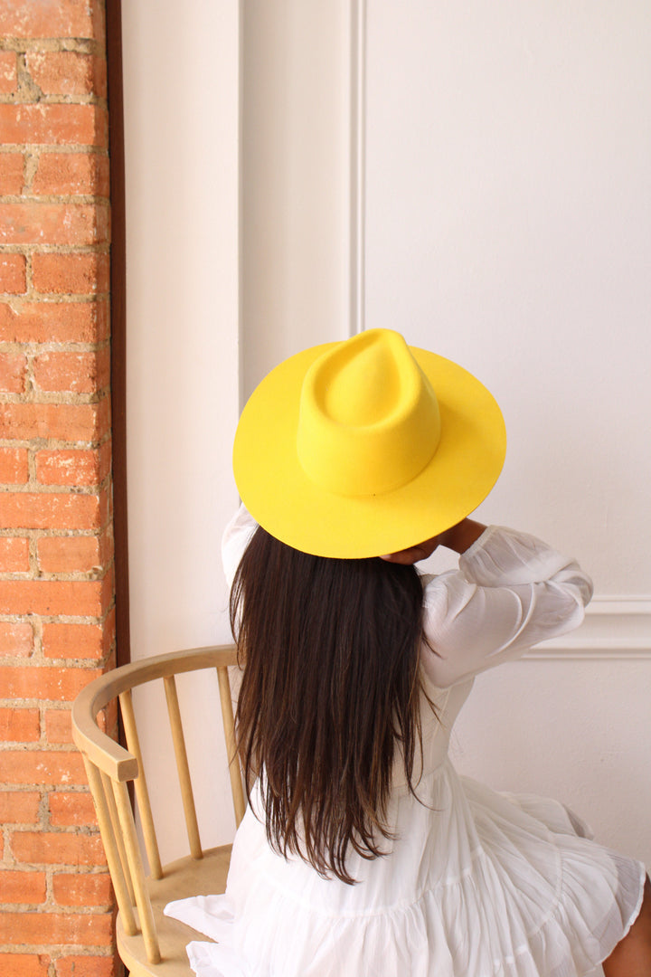 The Paige Rancher - Wool Felt - Yellow