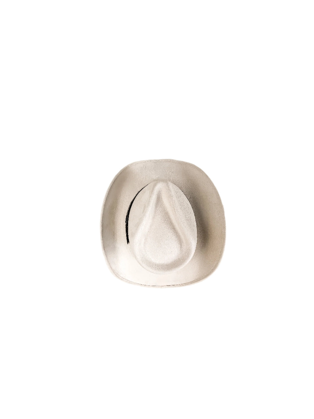 Santa Fe Vegan Suede Cowboy Rancher Hat- Ivory