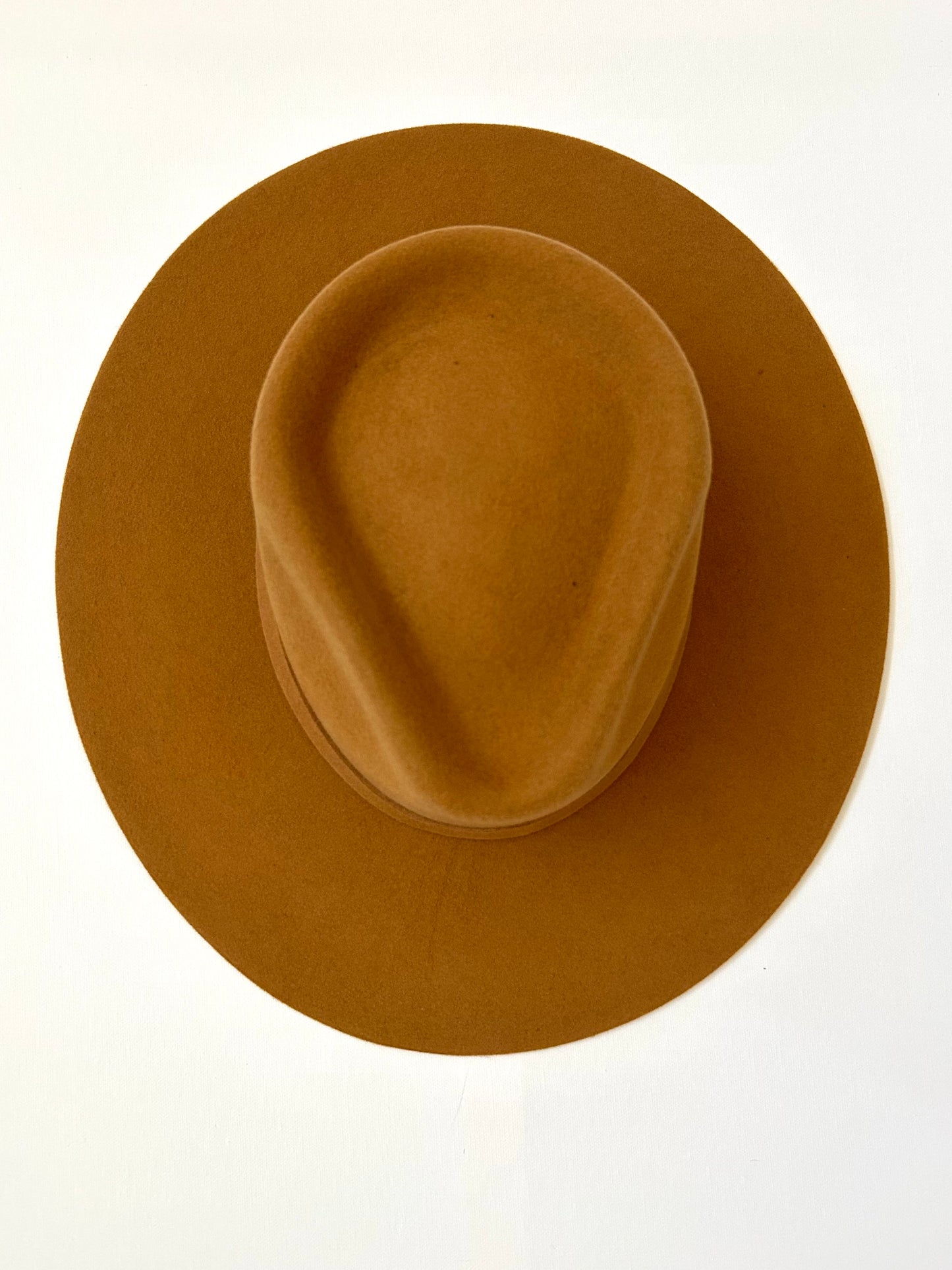 Emery Merino Wool Teardrop Rancher Hat - Caramel