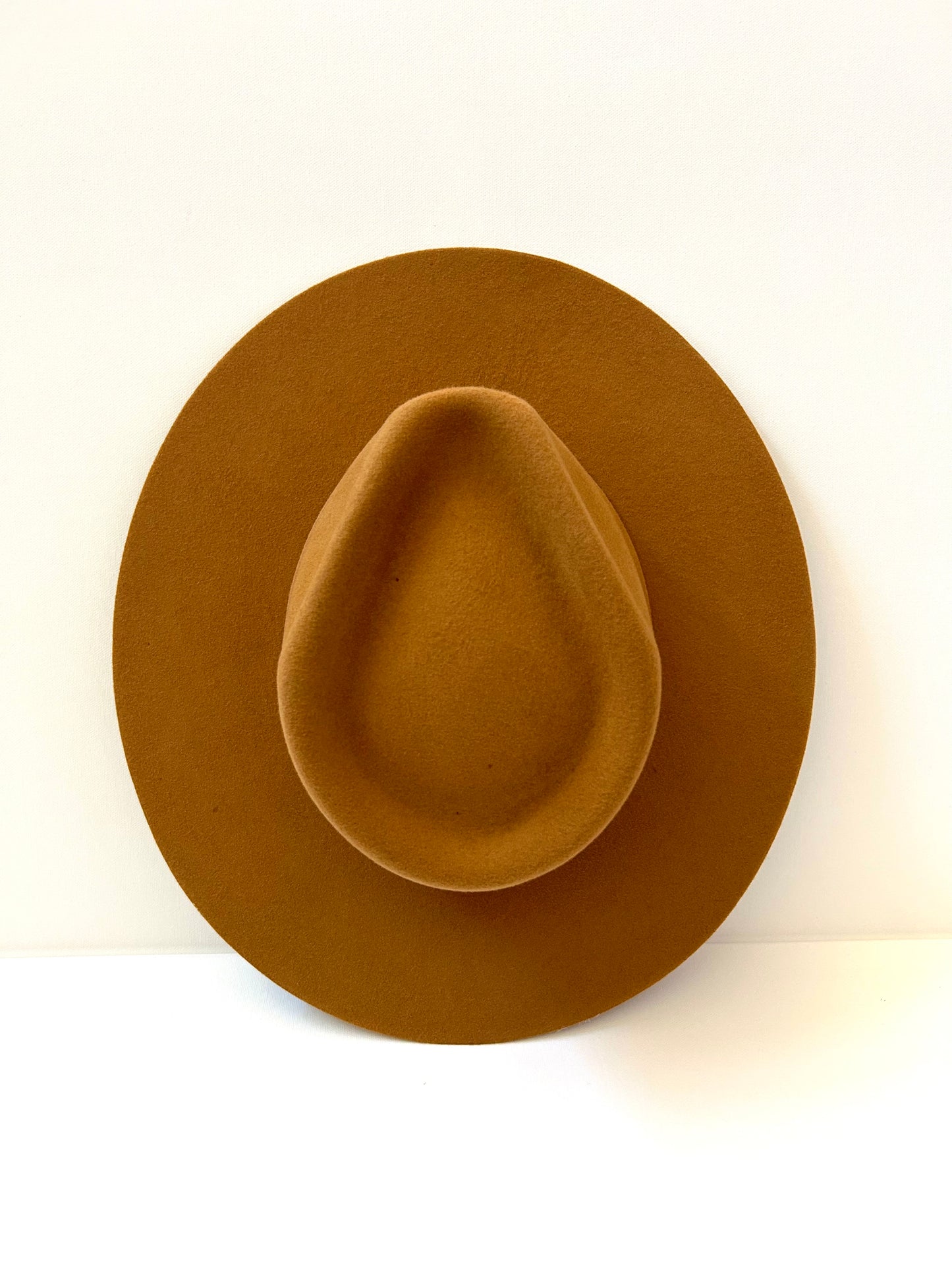 Emery Merino Wool Teardrop Rancher Hat - Caramel