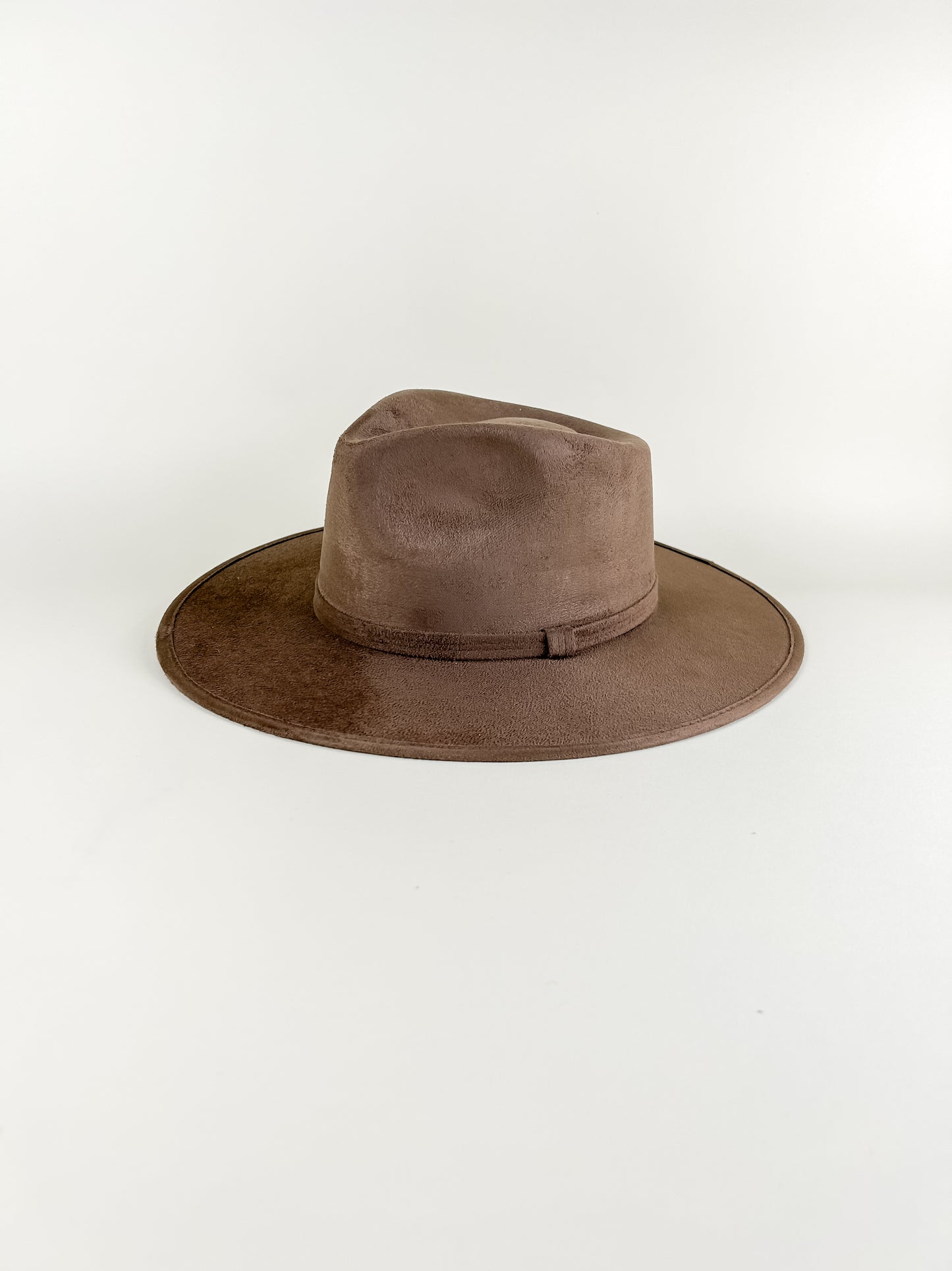 Vegan Suede Teardrop Hat- Mocha