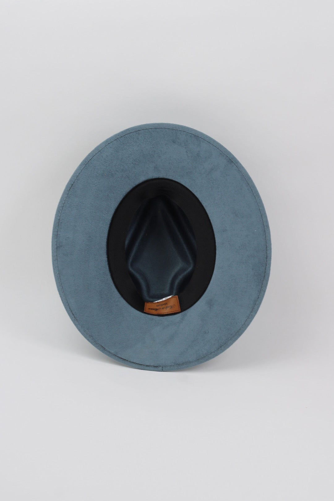 Vegan Suede Arrow Crown Hat- Peacock Blue