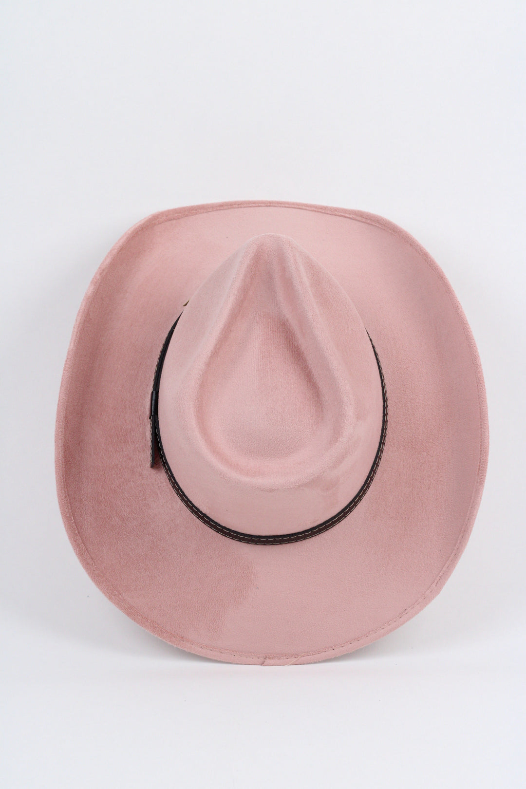 Santa Fe Vegan Suede Cowboy Rancher Hat- Pale Dusty Rose