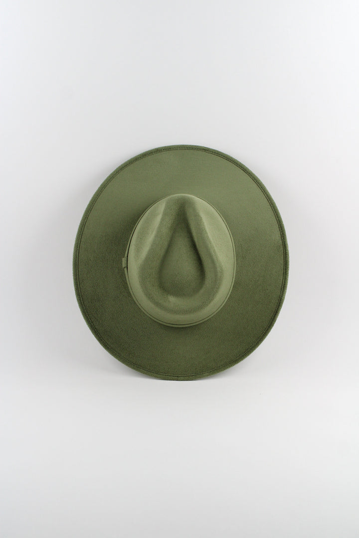 Vegan Suede Rancher Hat - Sage